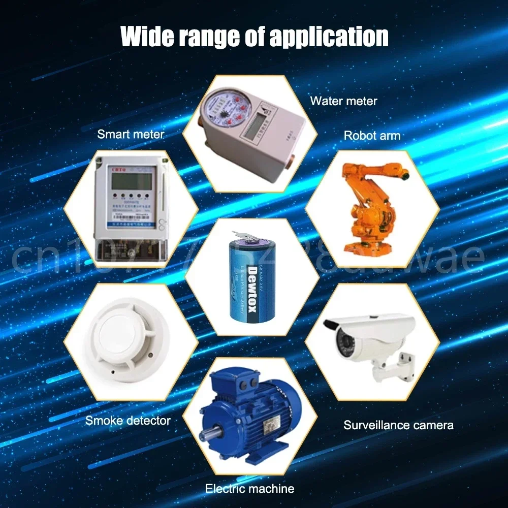 4PCS SB-AA02 3.6V LS14250 Lithium Battery for PLC Industrial Control Water Meter Dry Primary Tape Welding Needle