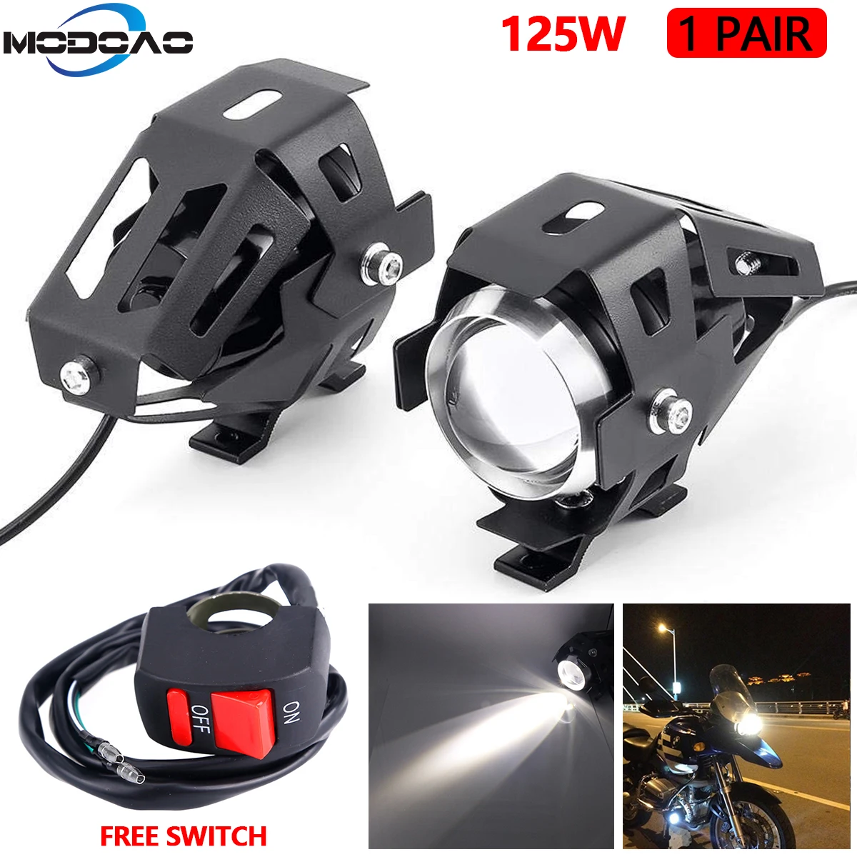 

Work Light Car 125W Driving Spotlights Moto Spot Head Light Lamp DRL LED Spot Lamp for Motorcycle Car LED Fog Lamps