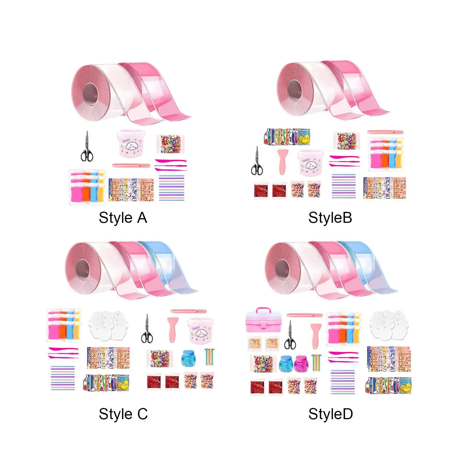 

Nano Tape Bubble Kits Non Marking Multipurpose Removable with Clay Transparent Tape for DIY Craft Handmade Ball Educational Toy