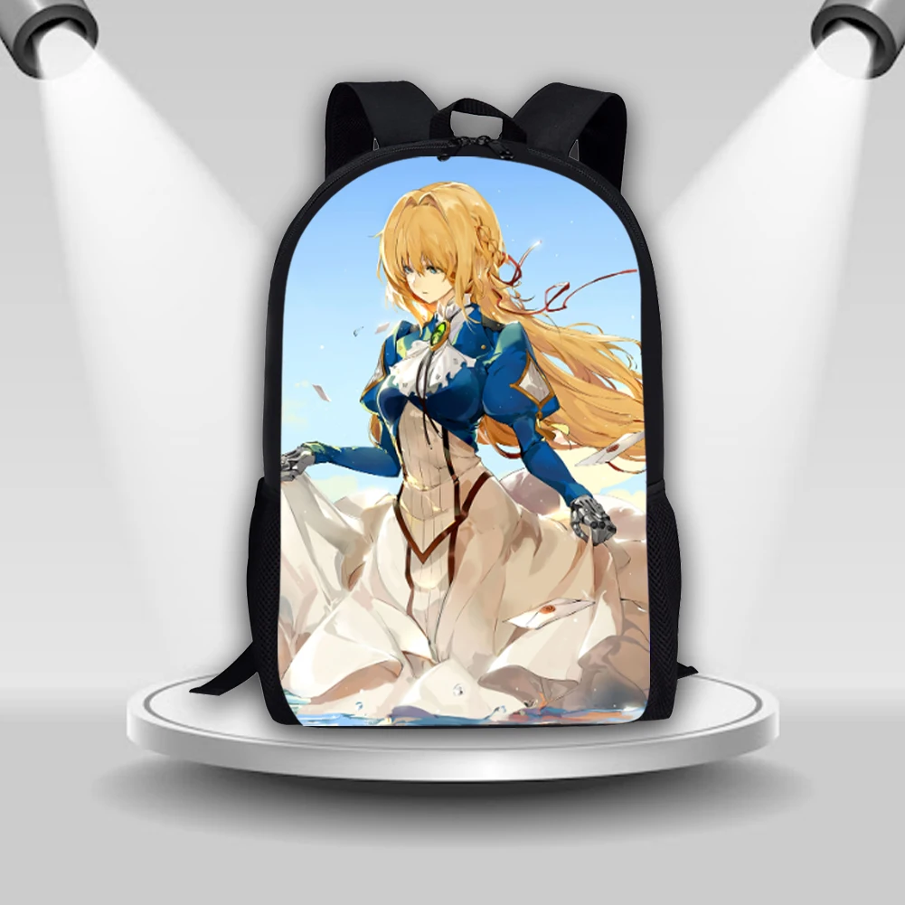 

Женская Повседневная вместительная школьная сумка Coloranimal, фиолетовые дышащие летние рюкзаки для вечного сада с милым аниме