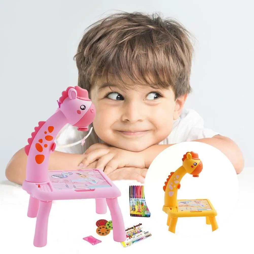 

Children Led Projector Art Drawing Table Toys Kids Painting Board Desk Arts Crafts Educational Learning Paint Tools Toy For I4a1