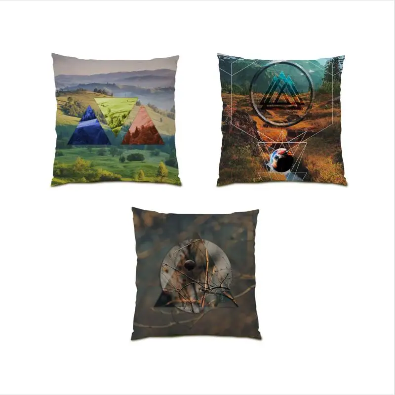 

Stripes Plaids Print Pillow Cover Line Cushion Cover 45x45 Decoration Home Graffiti Throw Pillow Covers Geometric Abstract E0628