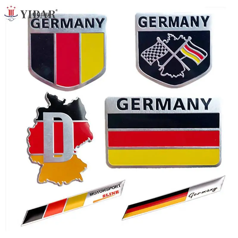 

3D Aluminium Auto Car Emblem Germany German Flag Logo Grille Badge Decal Sticker