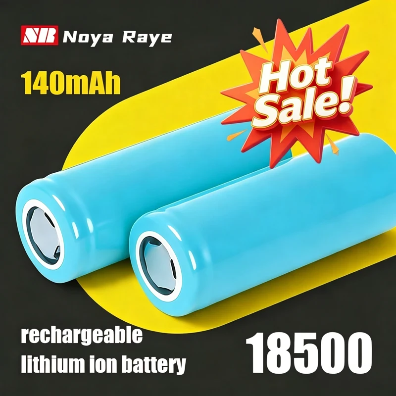 Фото Аккумулятор литий-ионный перезаряжаемый Noya Raye 18500 3.7V 1400mAh для мощных фонарей, специальный аккумулятор для защиты от света, Power Bank №1