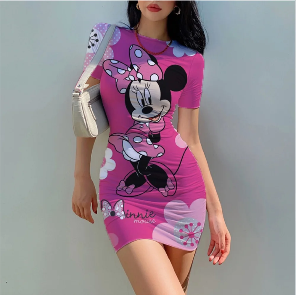 

Мини-платье-карандаш с круглым вырезом, без рукавов