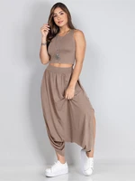 2 piece set women casual tracksuit summer fashion clothes sleeveless crop top vest and loose harem pants suit streetwear outfits