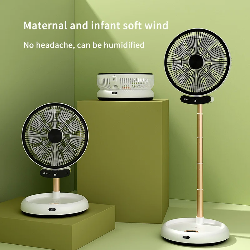 

Smart Freg Folding Telescopic Electric Fan Household Air Circulation Fan Desktop Floor Fan Charging Remote Control Timing