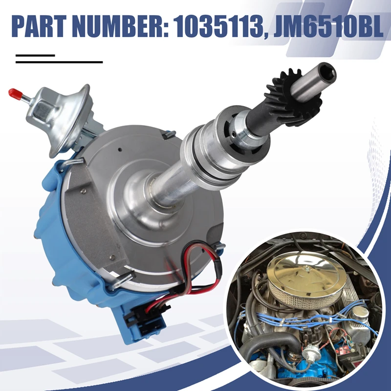 Распределитель зажигания 1035113 JM6510BL для Ford 351W Виндзорский HEI SBF небольшой блок