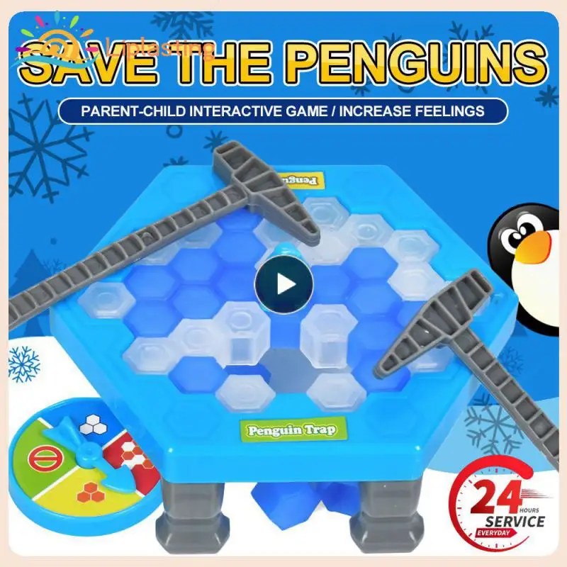 

1~10PCS Mini Penguin Trap Parent-child Interactive Entertainment Indoor Board Game Toys For Kid Family Break Ice Block Save