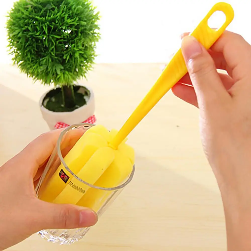 

1 Pc Sponge Brush Milk Bottle Cup Glass Washing Cleaning Kitchen Cleaner Tool