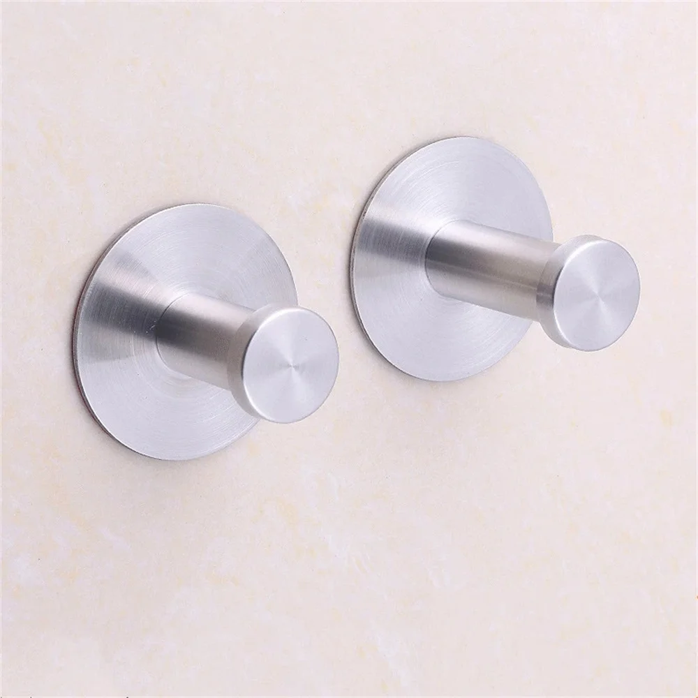 

Self Adhesive Wall Door Hook Wall-mounted Household Key Holder Rack Stainless Steel Waterproof Clothes Towel Hanger Clothes Rack