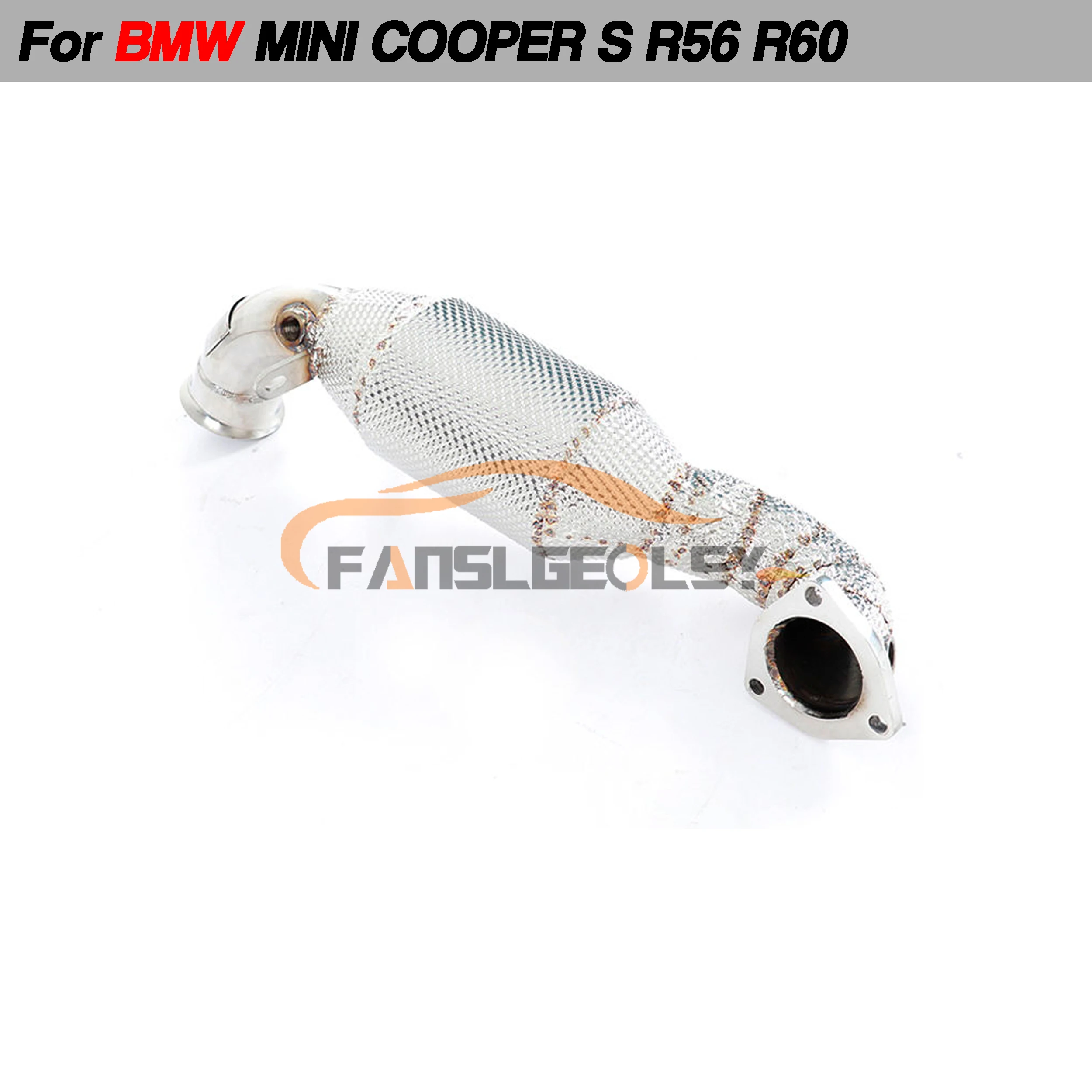 Для BMW MINI COOPER S R56 R60 стальная выхлопная труба с тепловой щиткой и каталитическим
