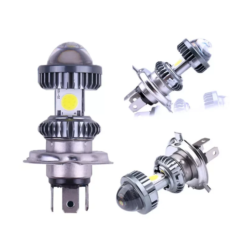 

8-80V New BA20D Motorcycle Led Headlight Bulbs H4 Motorbike High Bright COB Hi Lo Lamp Scooter Car Accessories Fog Lights