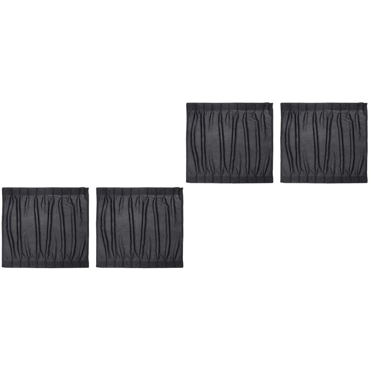 

4 pcs Car Auto Side Window UV Protection Curtain Car Slidable Window Shield without Elastic Band (Black)