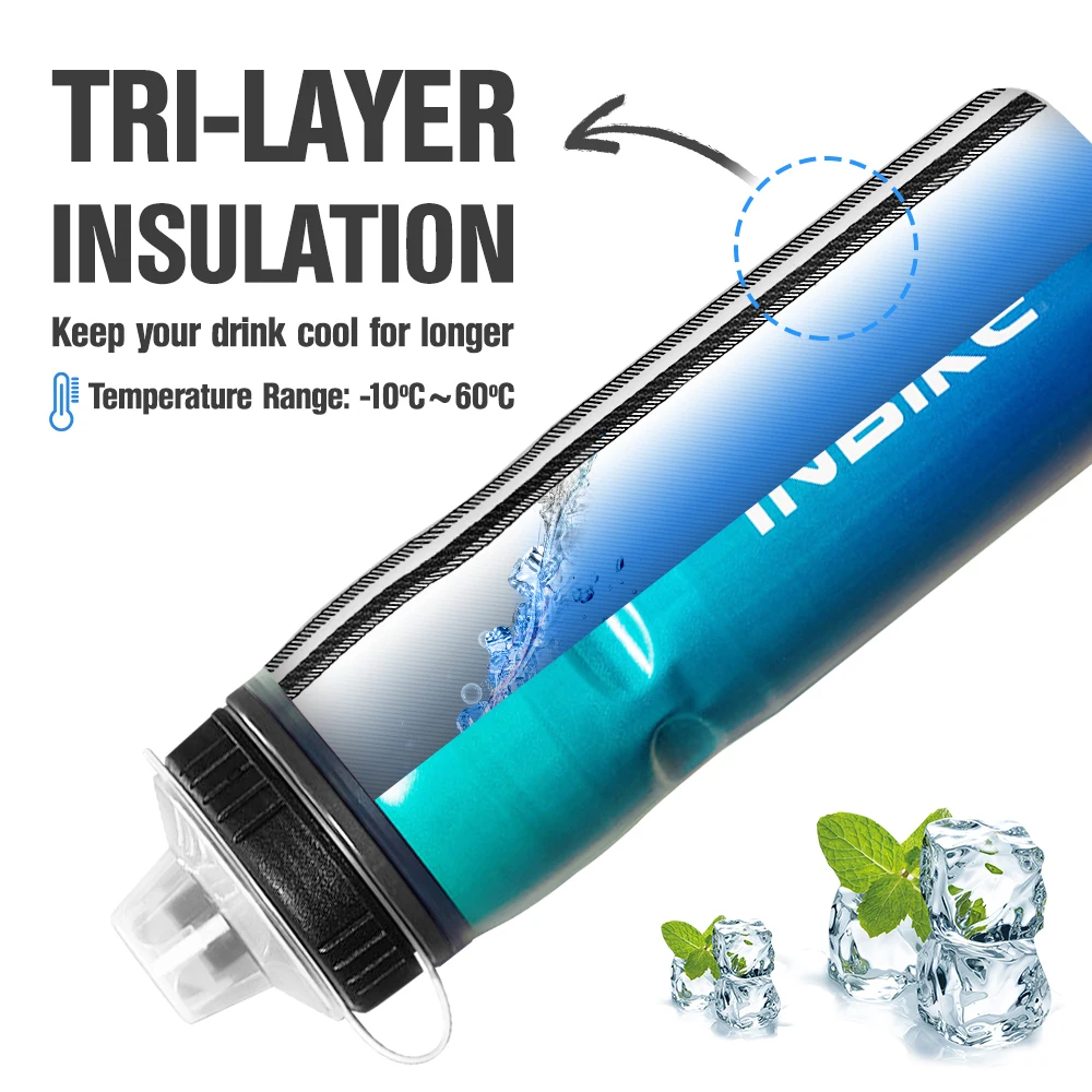 Изолированная бутылка для воды горного велосипеда BPA Free Спортивная велоспорта С