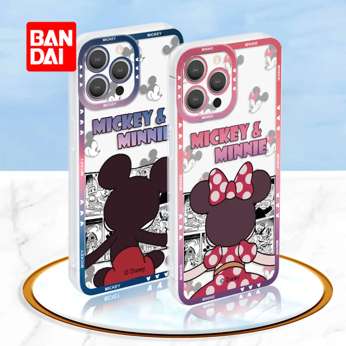 

Bandai Disney Clear Phone Case for iPhone 13 13Pro 12 12Pro 11 Pro X XS Max XR 7 8 Plus Cartoon Cover Trend Kawaii Soft Fundas