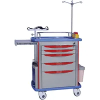Emergency Trolley Hospital Abs Emergency Crash Cart With Drawers Medical Cart Supplies
