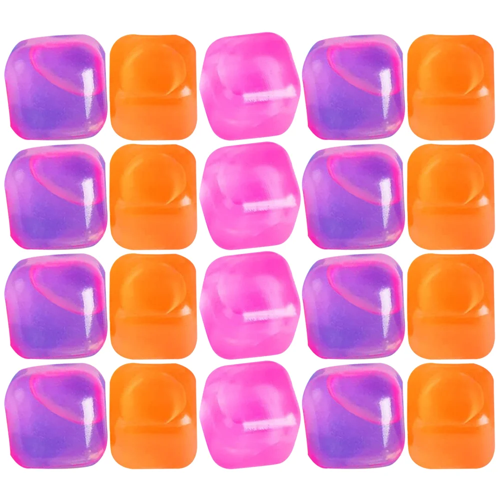 

20 Pcs Plastic Ice Cubes Ice Particles Thermal Bag Cube Cubes Fake Plastic Whisky Coffee Washable Food Grade Tpu Cocktails