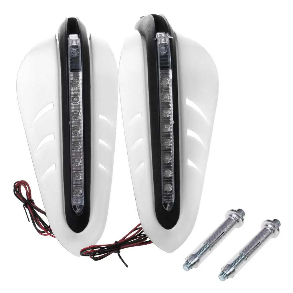

Pair of Motorcycle LED Light Grip Protective Cover White