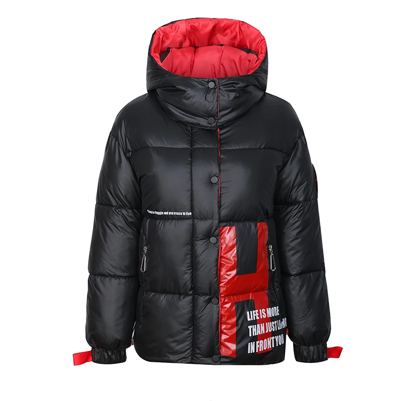 Thicken Overcoat Warm Parkas Short Jackets Women Outerwear 2023 Winter Coats Hooded Down Jacket Female Padded Coat Loose Casual