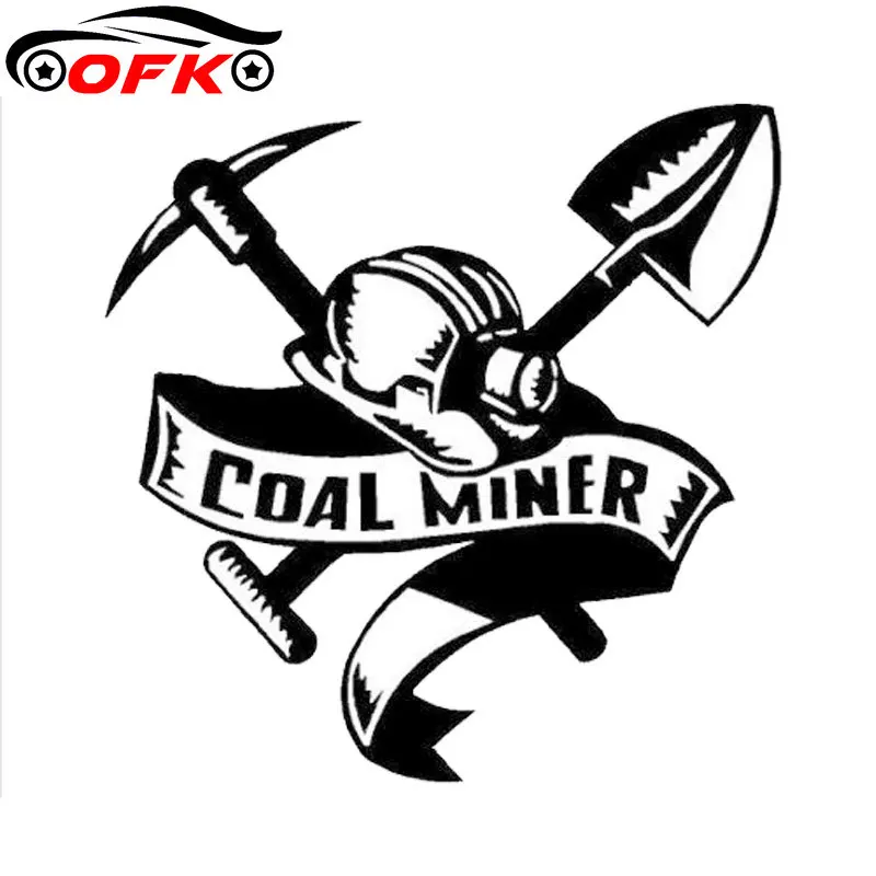 

Car Accessories Miner Coal Tool Vinyl Body Stickers 13cm*13.9cm