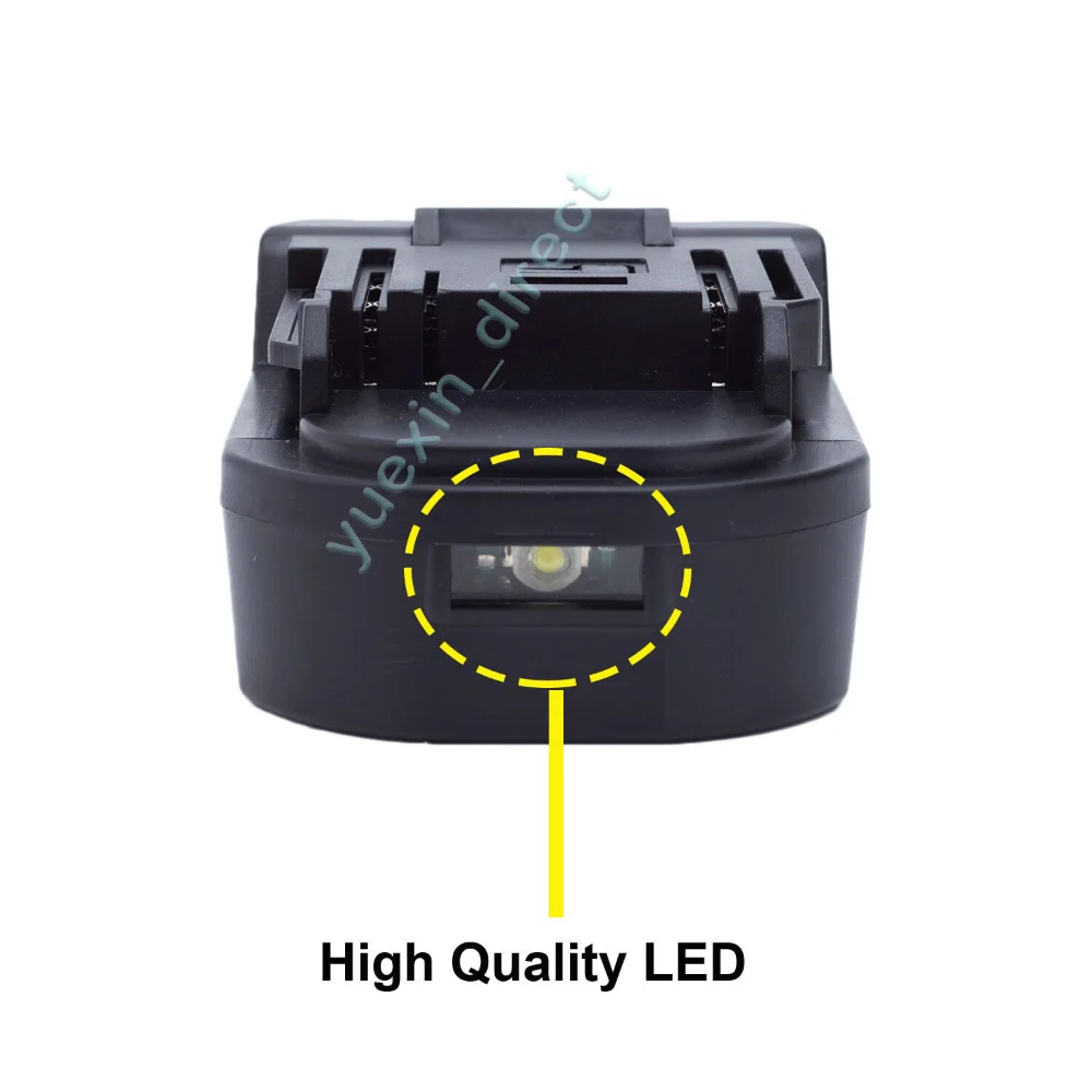 For Dewalt To Makita 18v Lithium-Ion Brushless Tools Converter w/USB & LED Light (Not include tools and battery) enlarge