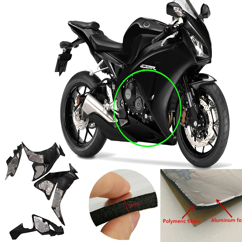 

For HONDA CBR1000RR-Fireblade 2012-2016 Heat Shield Fairing Melting Protection Pre-Cut Insulation Sponge