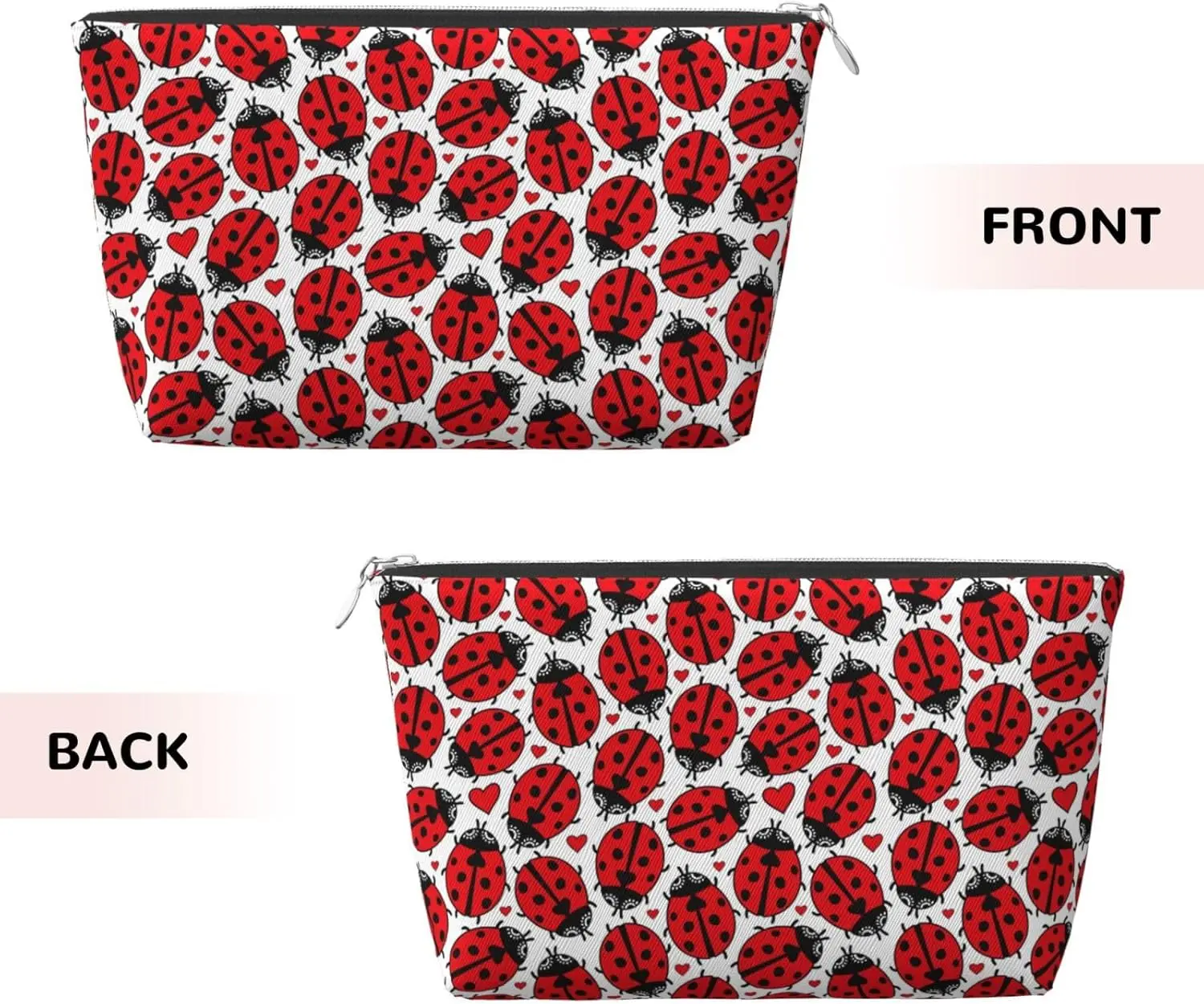 Женская косметичка с цветочным рисунком Божья коровка Love дорожный размер