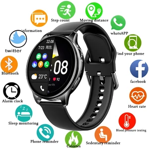 Fashion Smart Watch Women Bluetooth Call Smartwatch Men 360*360 HD Touch Screen Heart Rate Blood Pressure Monitor Smart Clock