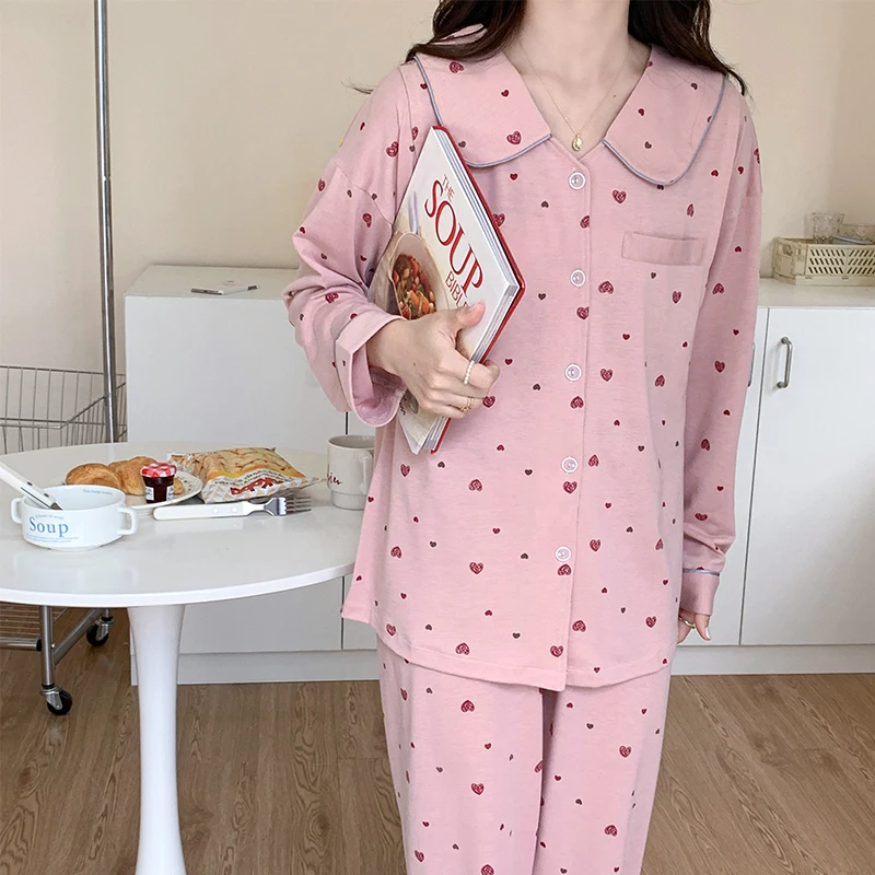 

Cotton Pregnant Pijama Homewear Suit Simple Confinement Clothing Maternity Breastfeeding Pregnancy Postpartum Nursing Pajama Set