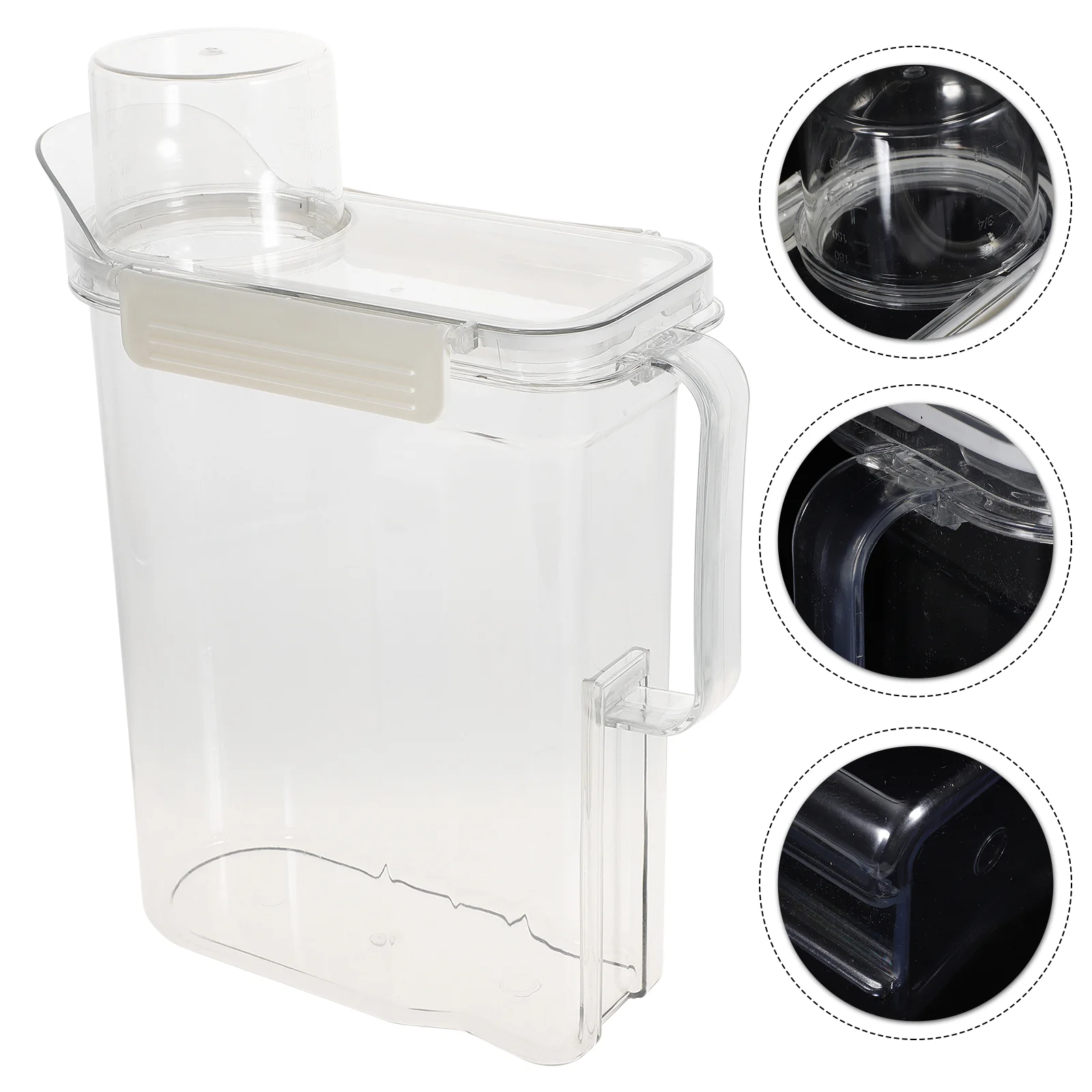 

Laundry Detergent Container Dispenser Holder Sub Bucket Soap Bottle Lotion Box Guest Essentials Bathroom Storage Washing Beads