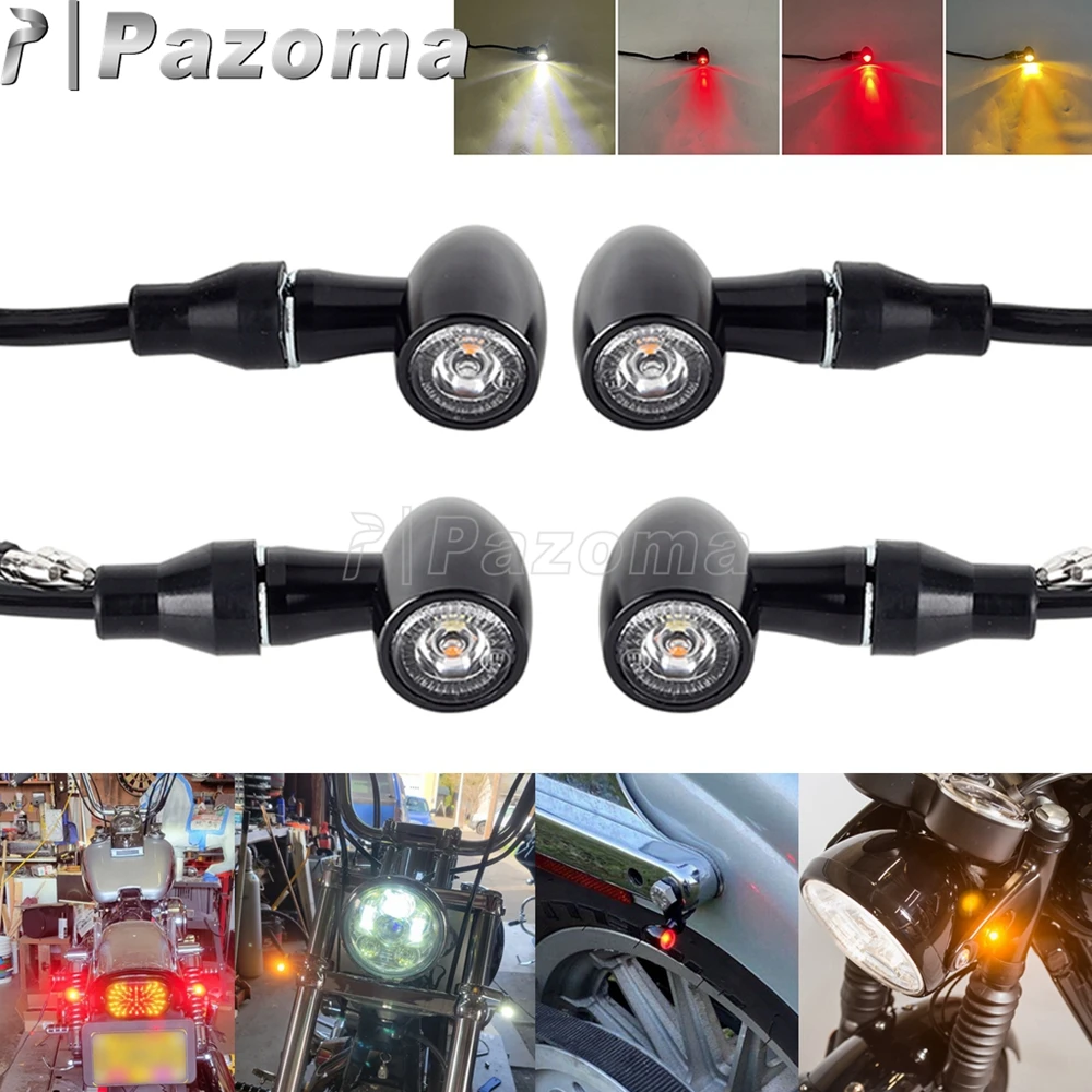 

Универсальный светодиодный мини-сигнал поворота для мотоцикла, 8 мм передняя и задняя лампы указателя поворота, стоп-сигналы для чоппера, поплавка, кафе, Racer