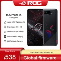 Global ROM ASUS ROG Phone 12GB 128GB SD888  6000mAh Battery 144Hz AMOLED FHD 64MP Triple Cameras ROG Game Phone