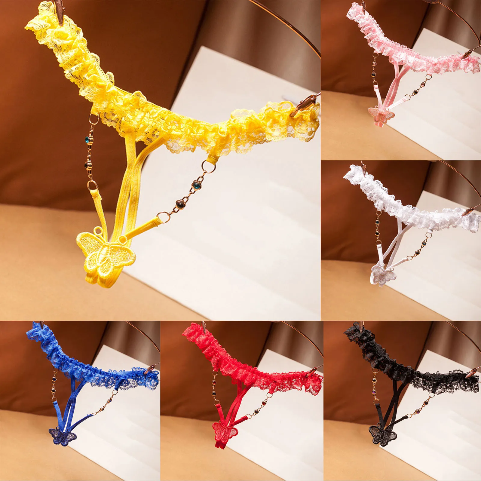 Женские кружевные трусики с низкой талией и Т-образной спинкой сексуальные