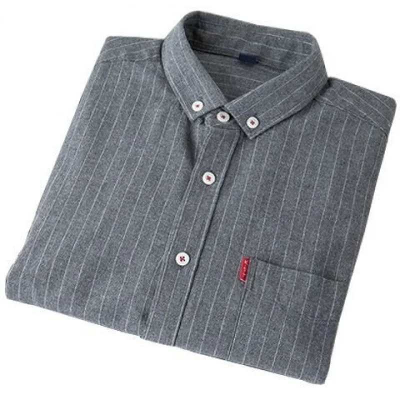 Striped Shirts Mens Casual Shirts Stand Collar Slim Shirts Long Sleeves Stripes Cardigan Men Lightweight Coat Elegant Streetwear