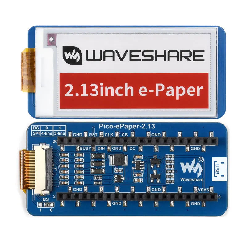 Raspberry Pi Pico 2 13-дюймовый модуль дисплея E-Ink для электронной бумаги 250x122
