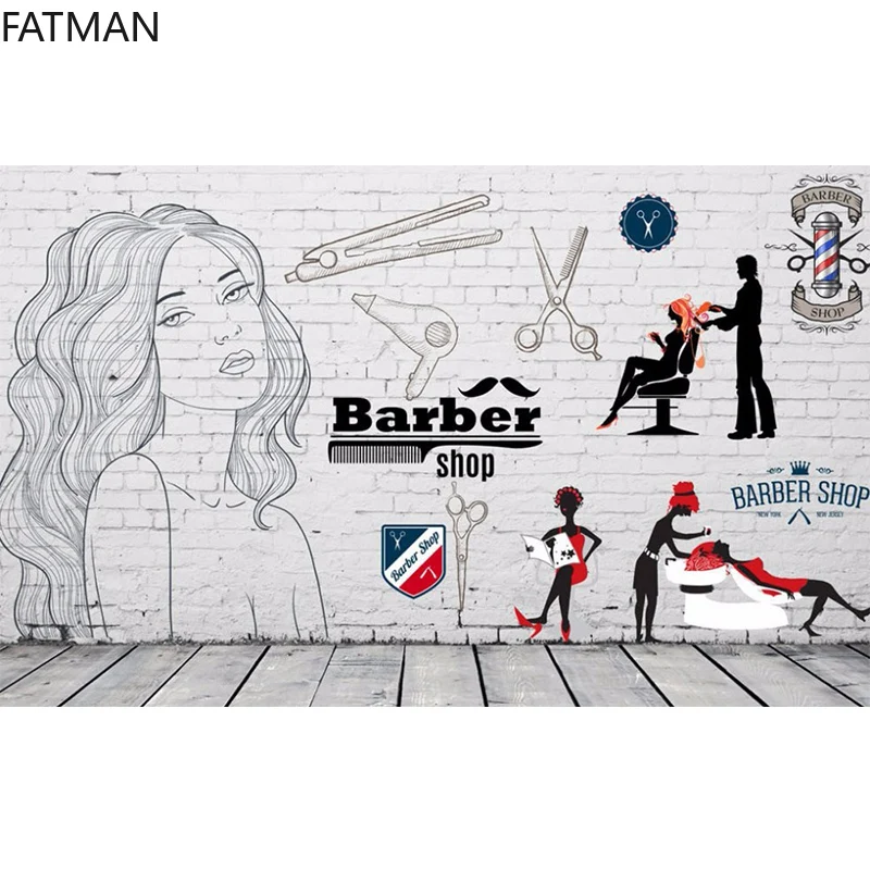 Фотообои FATMAN на заказ 3D стерео ретро ностальгические обои для салона красоты