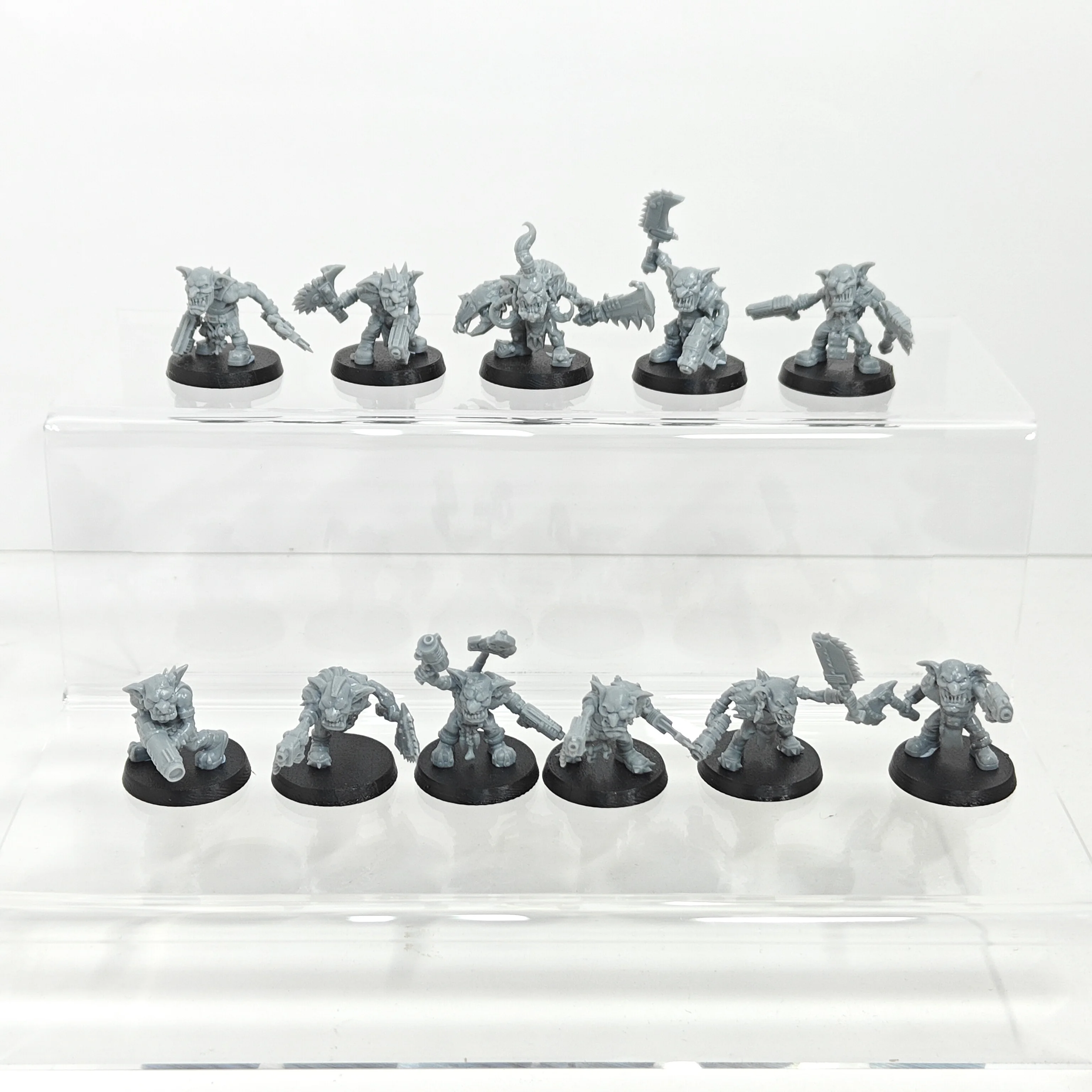 Фото Гаражные наборы Wargame Goblin ork, наборы из смолы, неокрашенные миниатюры (11 фигурок) zw632 №1