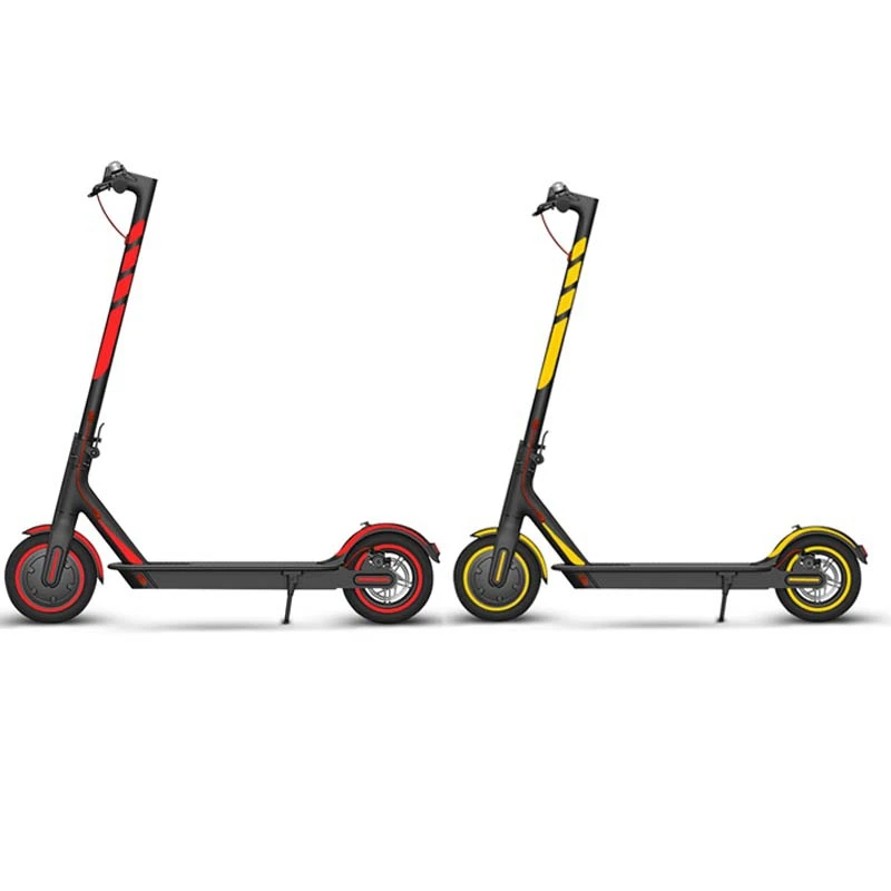 

2 набора светоотражающих наклеек, полный набор наклеек для скутера серии Xiaomi, складные наклейки для кикскутера (красные и желтые)