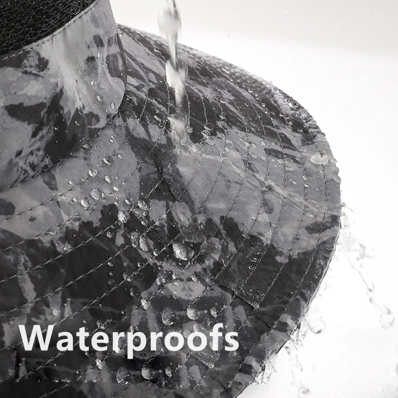 Tactical Camouflage Cap Military Multicam Sun Visors Bucket Hat Hunting Hiking Outdoor Sports Beach Wide Brim Fishing Panama Hat