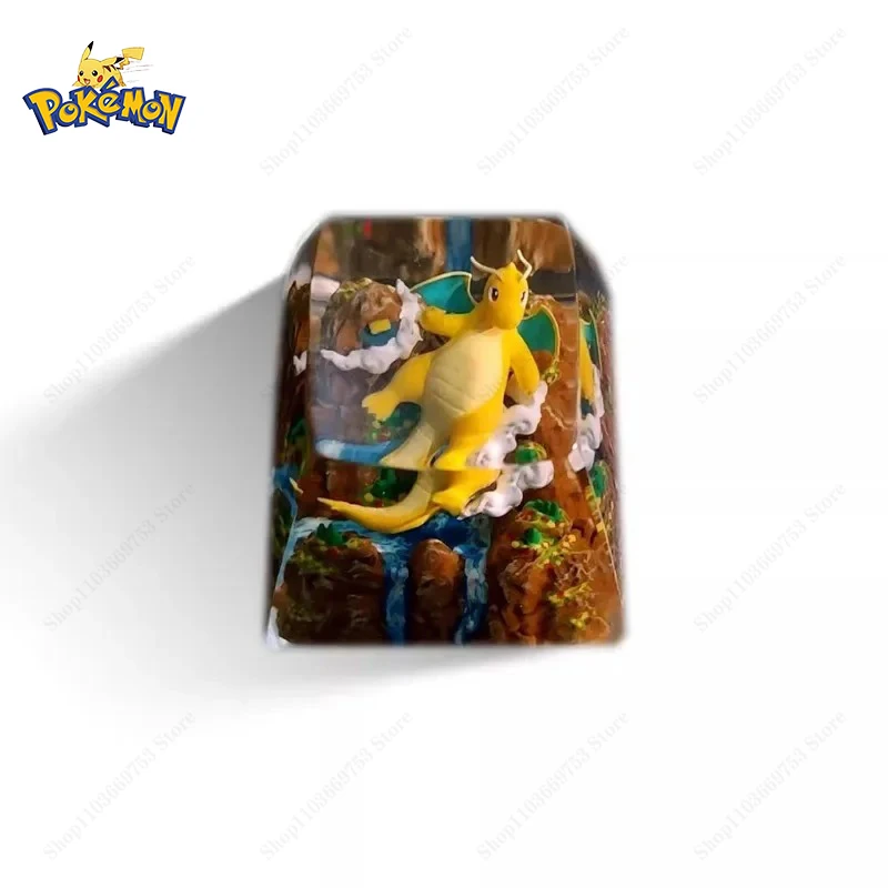 Колпачки для клавиш в стиле аниме Pokemon Pikachu Dragonite индивидуальные прозрачные