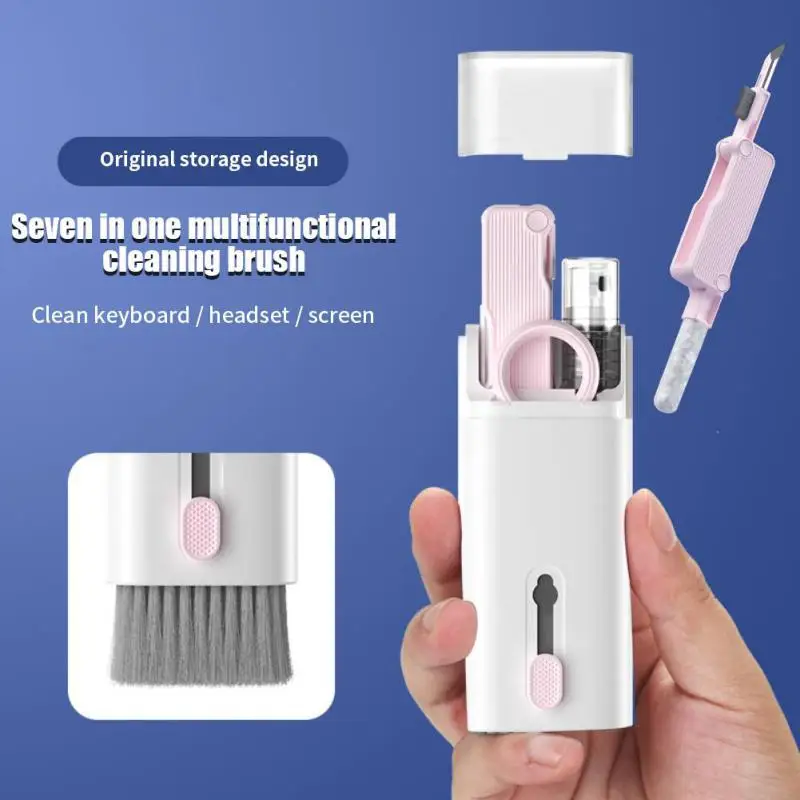 

7 In 1 PC Keyboard Cleaning Tools Kit Bluetooth Headset Dust Clean Pen Cell Phone Screen Key Board Electronics Cleaner Tool