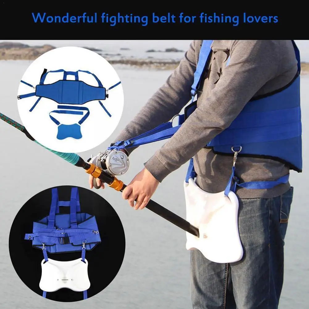

Fishing Vests Professional Stand Up Offshore Fighting Belt Shoulder Back Harness For Big Fish Sea Fishing Accessories B5g8