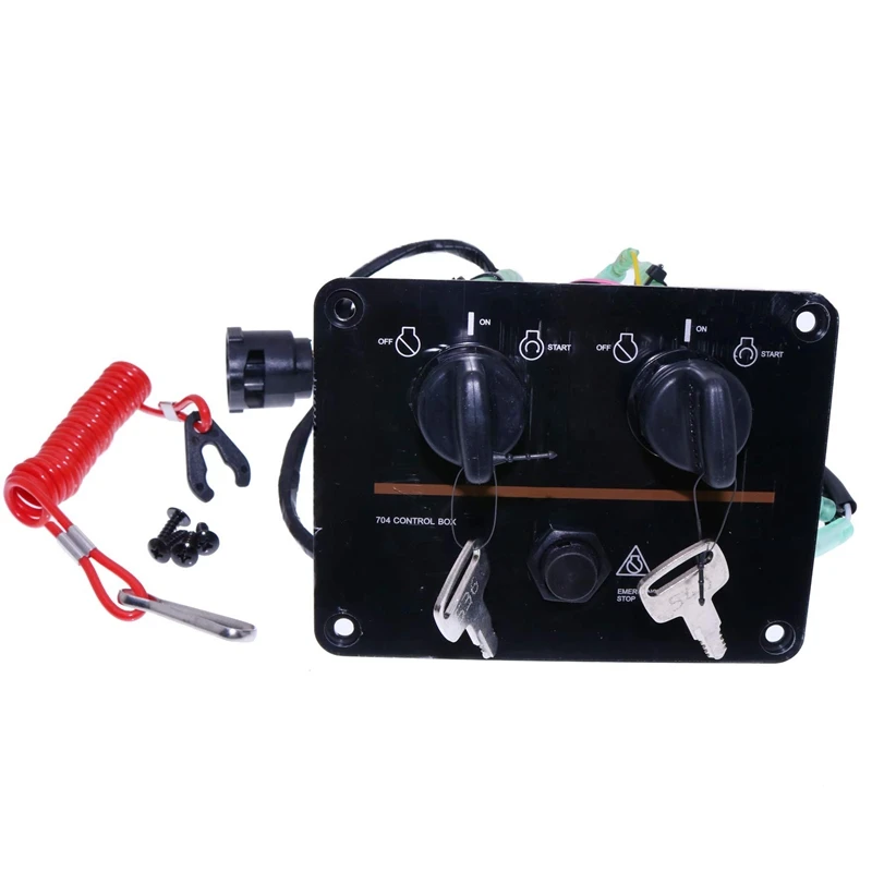 

Dual Engine Key Switch Panel Switch Assembly for Yamaha Outboard Engines 6K1-82570-13-00 6K1-82570-08-00