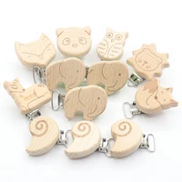 5pcs nipple chain accessories modelling beech pacifier clips bpa elephant fox wolf deer owl shaped diy accessories for baby