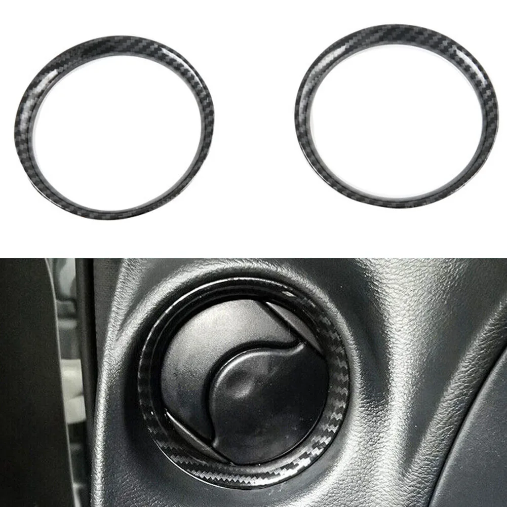 

2X Carbon Fiber AC Outlet Vent Cover Trim Fit For Nissan Navara 2015-2021 Car Brand New And High Quality Interior Mouldings ABS