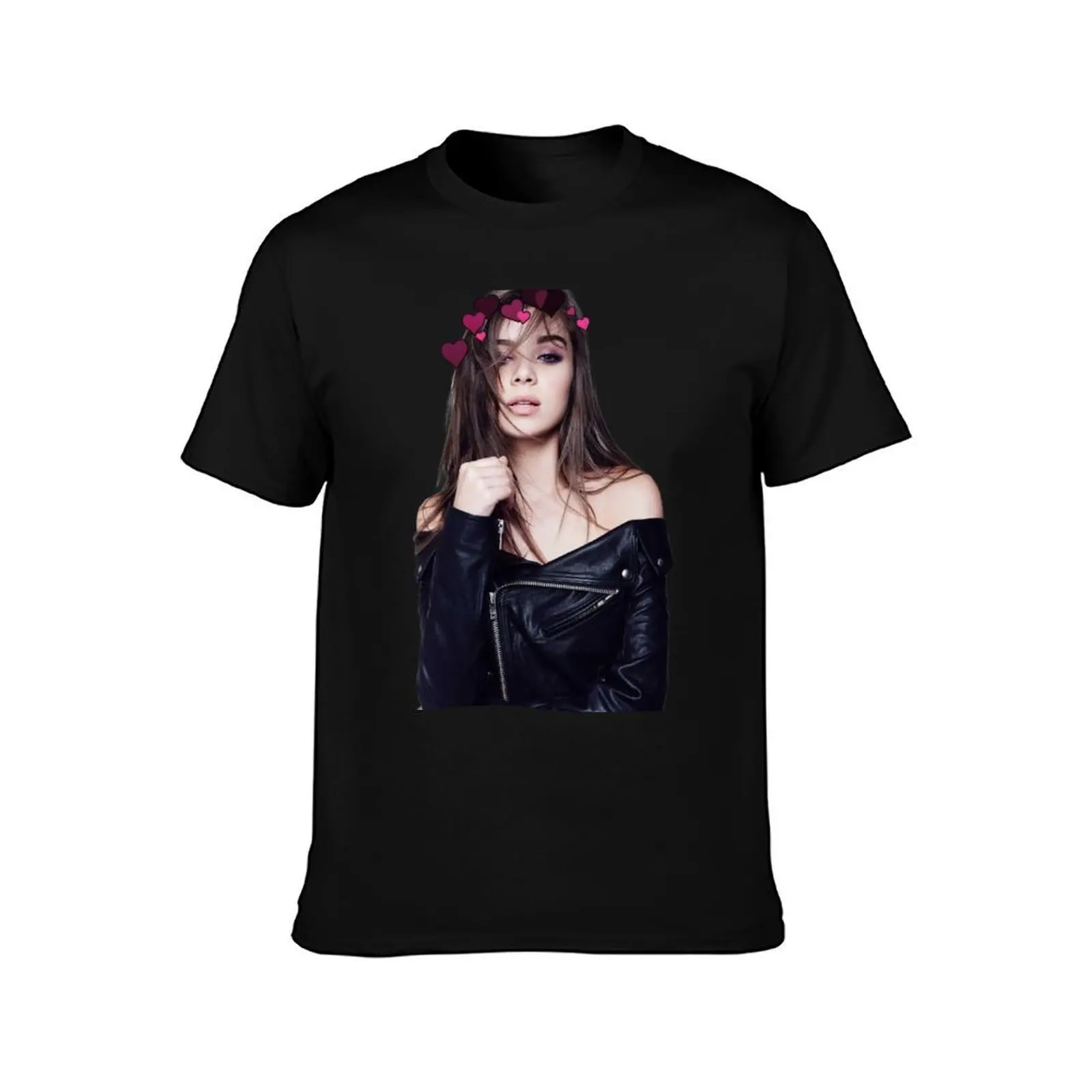 Фото Футболка Hailee Steinfeld Heart Crown, базовая однотонная футболка с короткими рукавами №2