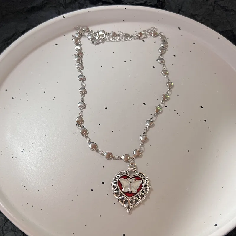 Новое ожерелье в стиле пэчворк с красным сердцем звездой и кисточкой женское