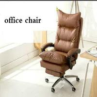 Office Chair Colorful PU Genu Leather Office 180 Degree Reclining Massage Computer Chair Home Swivel Lifting Chaise Silla Gamer
