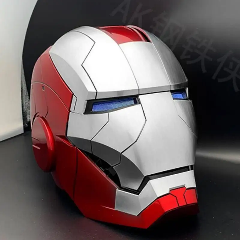 

Hot Marvel Iron Man Autoking 1/1 Mk5 Helmet Remote And Voice Control Iron Man Automatic Helmet Mask With Led Light Boy Gift